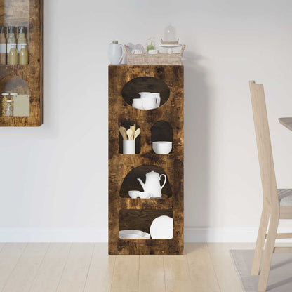 vidaXL Sideboard ELST Smoked Oak 40 x 35 x 100.5 cm Engineered Wood 4