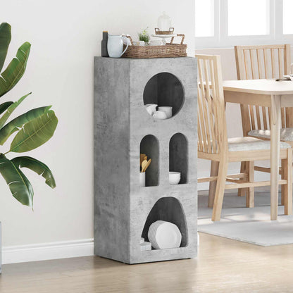 vidaXL Sideboard ELST Concrete Grey 40 x 35 x 100.5 cm Engineered Wood 1