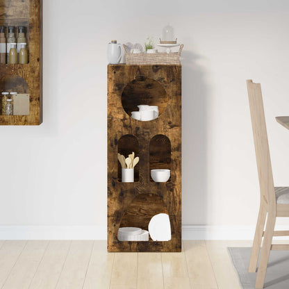 vidaXL Sideboard ELST Smoked Oak 40 x 35 x 100.5 cm Engineered Wood 4