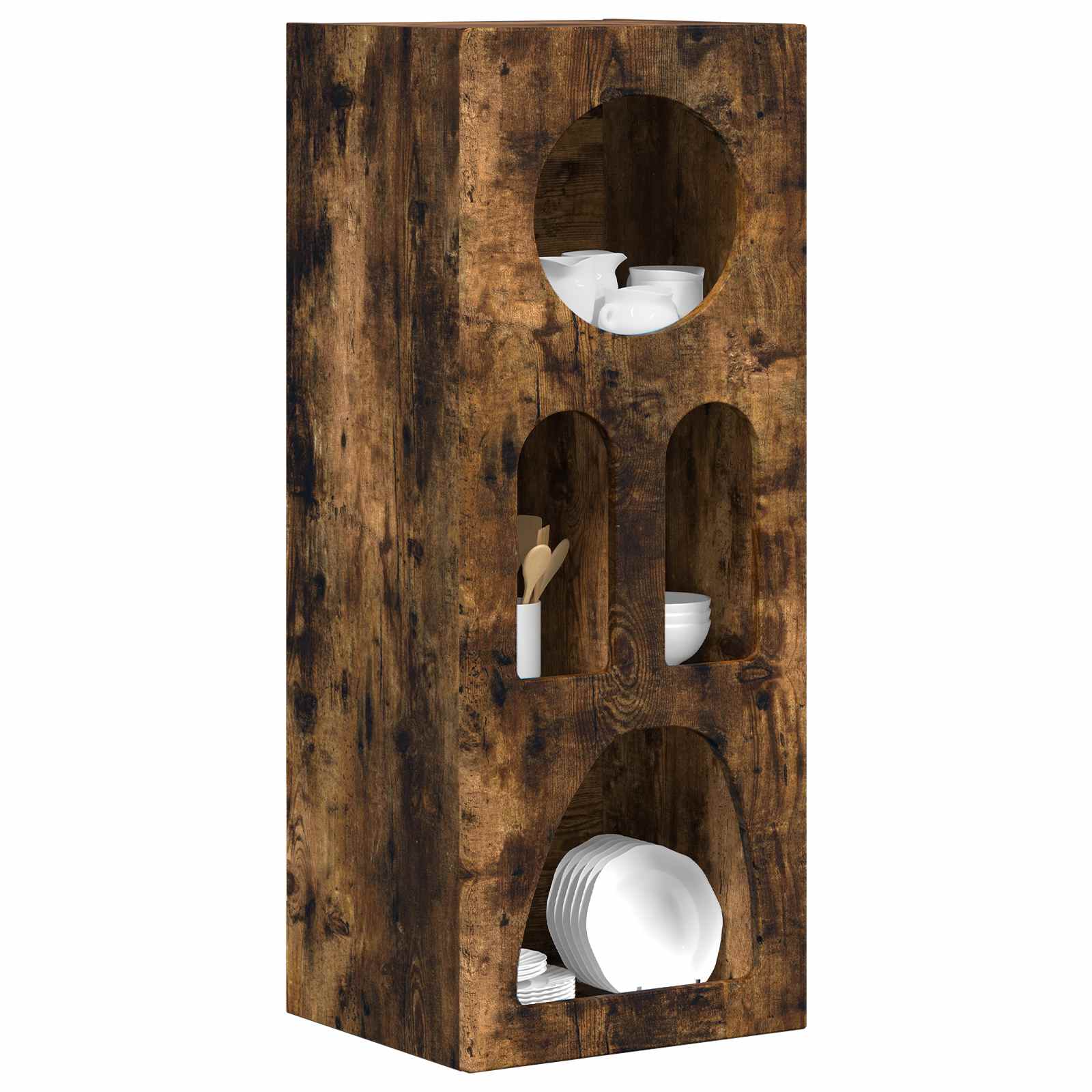 vidaXL Sideboard ELST Smoked Oak 40 x 35 x 100.5 cm Engineered Wood 3