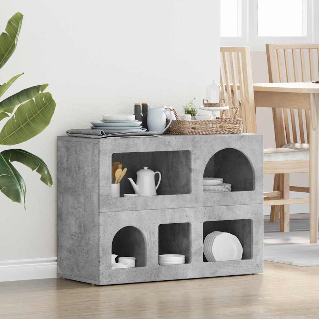 vidaXL Sideboard ELST Concrete Grey 80.5 x 35 x 59 cm Engineered Wood 1