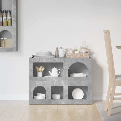 vidaXL Sideboard ELST Concrete Grey 80.5 x 35 x 59 cm Engineered Wood 4