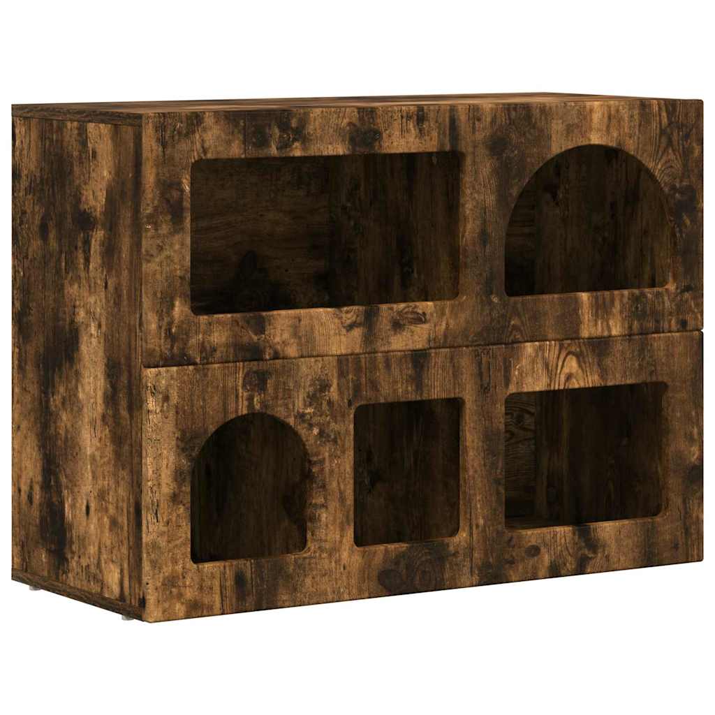 Sideboard ELST 80.5 x 35 x 59 cm Engineered Wood Smoked oak