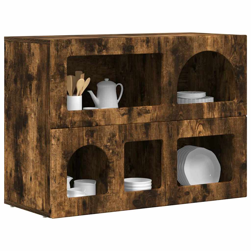 Sideboard ELST 80.5 x 35 x 59 cm Engineered Wood Smoked oak