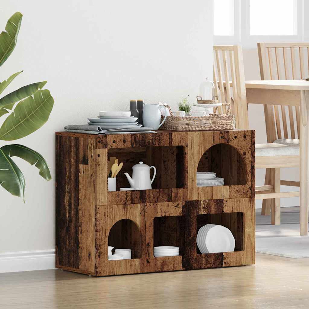 vidaXL Sideboard ELST Old Wood 80.5 x 35 x 59 cm Engineered Wood 1
