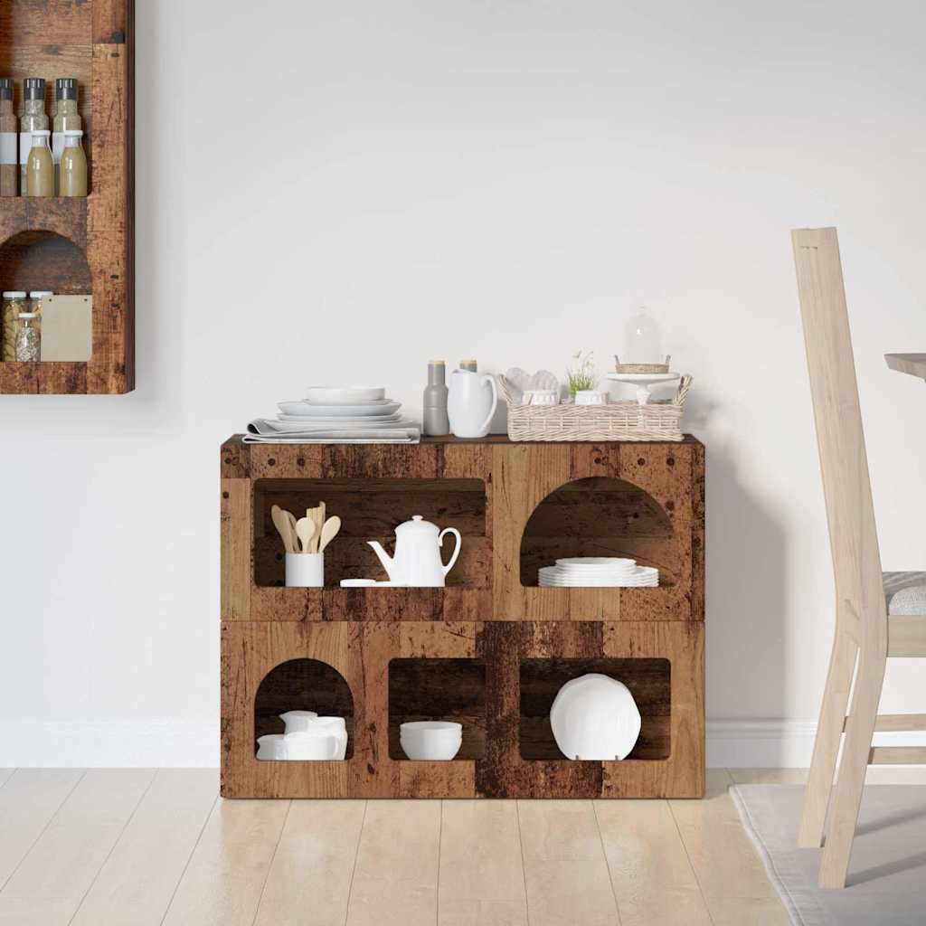 vidaXL Sideboard ELST Old Wood 80.5 x 35 x 59 cm Engineered Wood 4