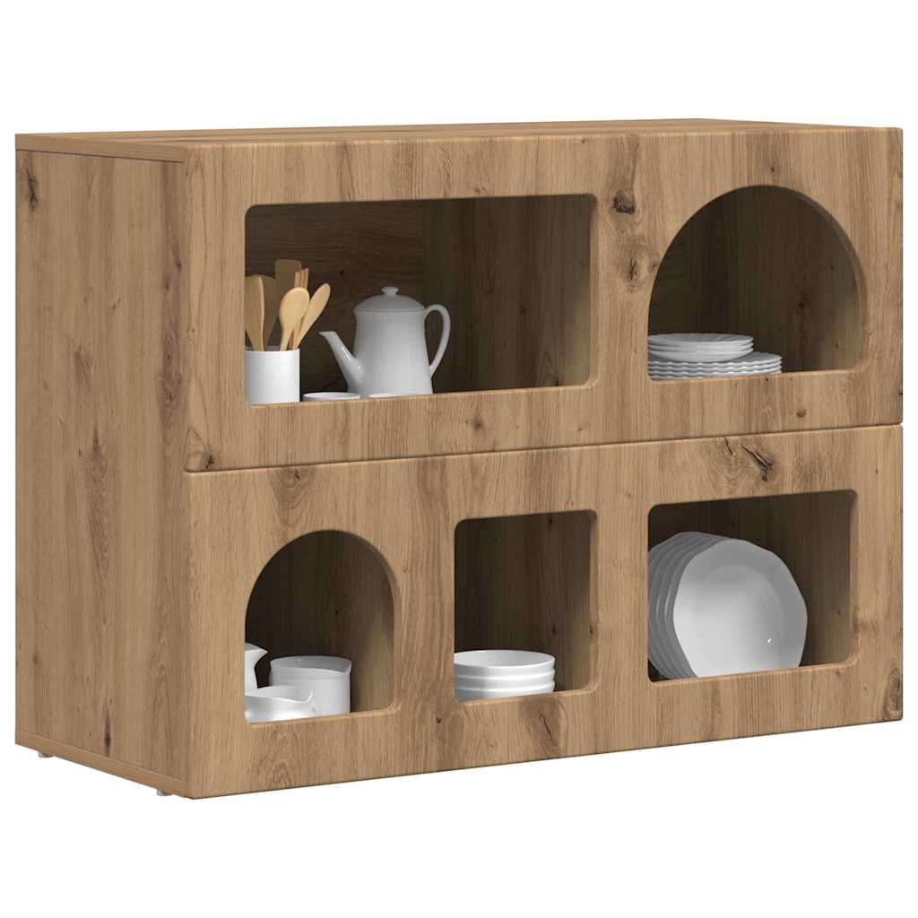 Sideboard ELST 80.5 x 35 x 59 cm Engineered Wood Artisan oak