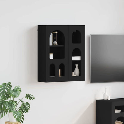 Hanging Cabinet with Shelf ELST 59 x 20 x 71.5 cm Black