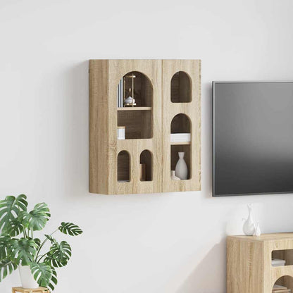 vidaXL Hanging Cabinet with Shelf ELST Sonoma Oak 59 x 20 x 71.5 cm 1