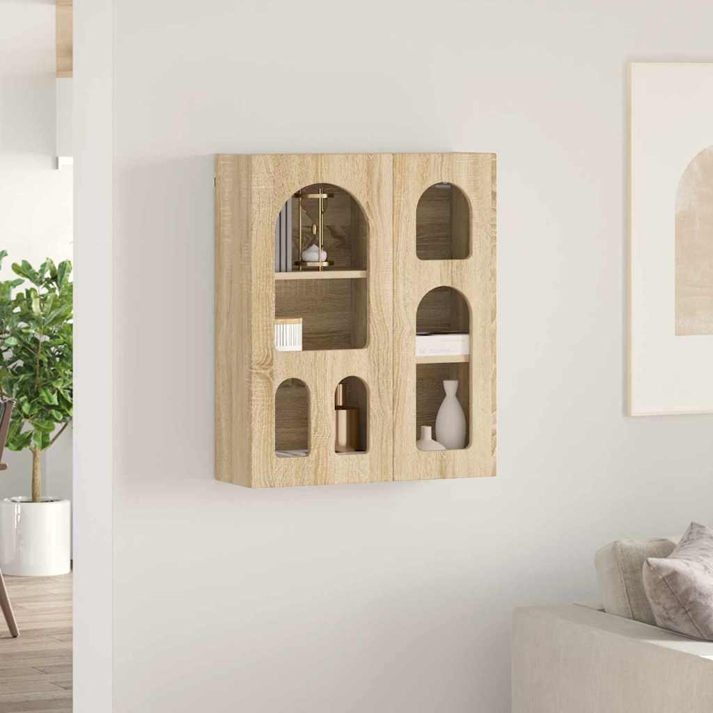 vidaXL Hanging Cabinet with Shelf ELST Sonoma Oak 59 x 20 x 71.5 cm 4