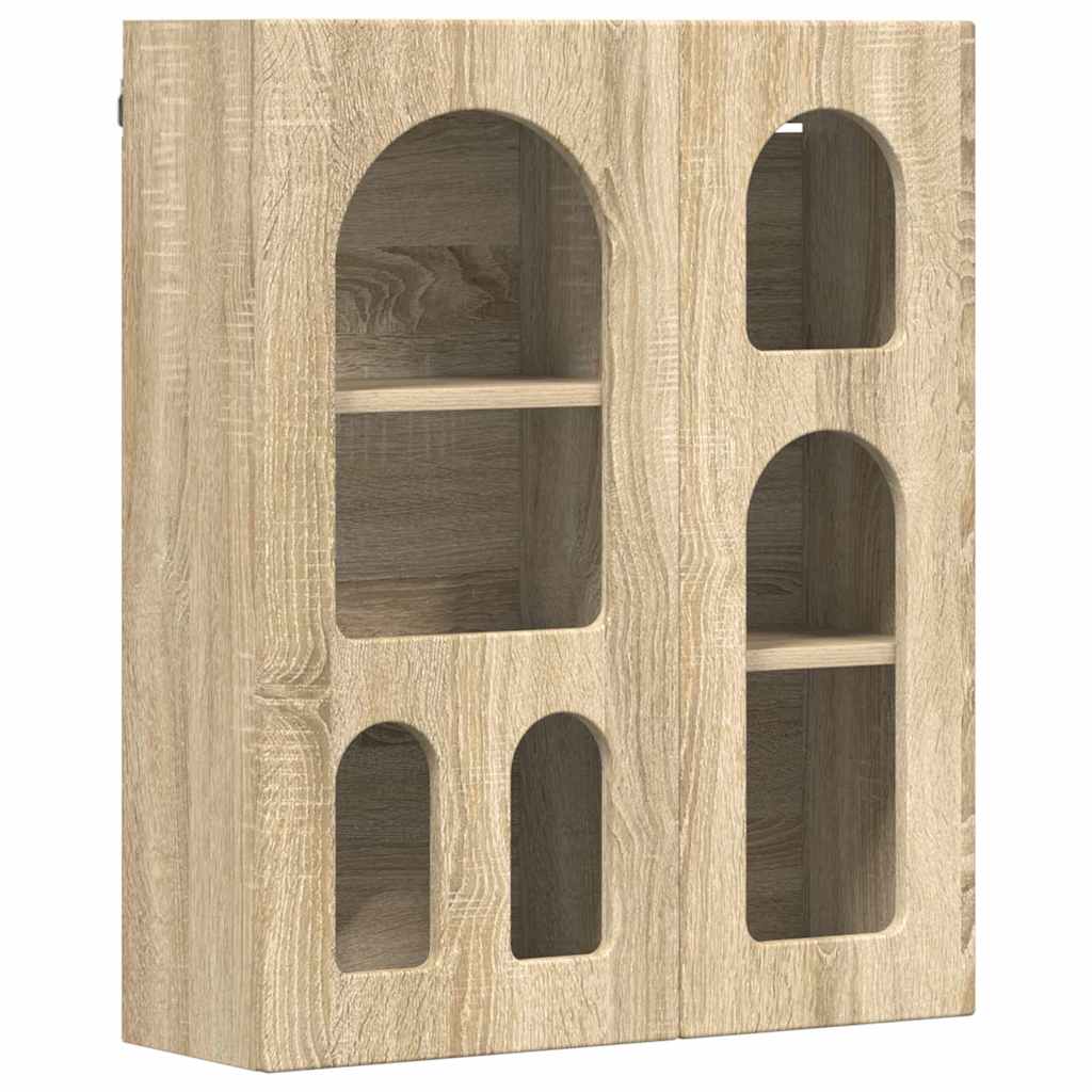 vidaXL Hanging Cabinet with Shelf ELST Sonoma Oak 59 x 20 x 71.5 cm 2