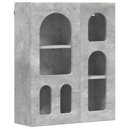 vidaXL Hanging Cabinet with Shelf ELST Concrete Grey 59 x 20 x 71.5 cm 2