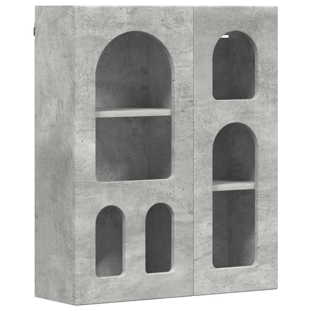 Hanging Cabinet with Shelf ELST 59 x 20 x 71.5 cm Concrete grey