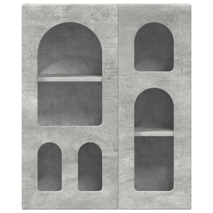 vidaXL Hanging Cabinet with Shelf ELST Concrete Grey 59 x 20 x 71.5 cm 5