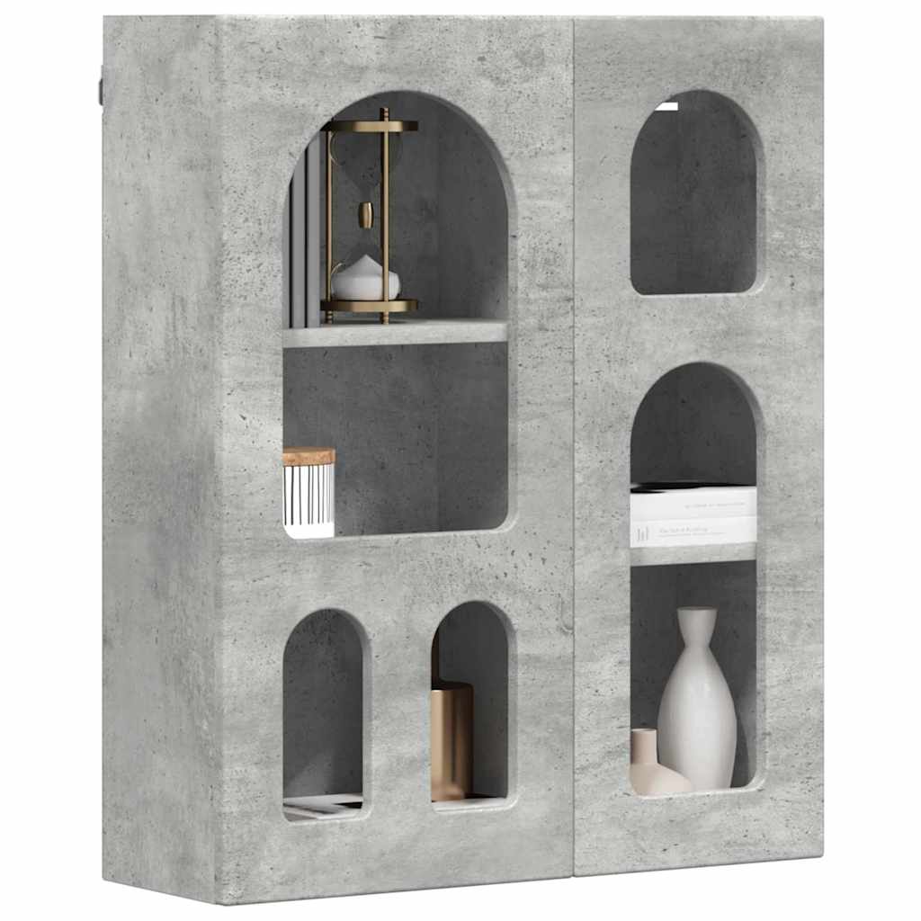Hanging Cabinet with Shelf ELST 59 x 20 x 71.5 cm Concrete grey