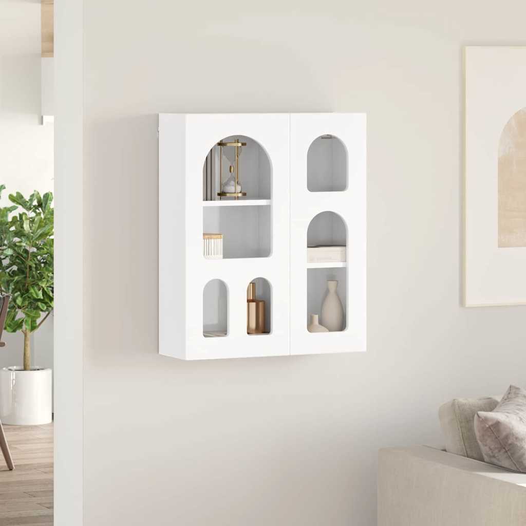 vidaXL Hanging Cabinet ELST High Gloss White 59 x 20 x 71.5 cm 4