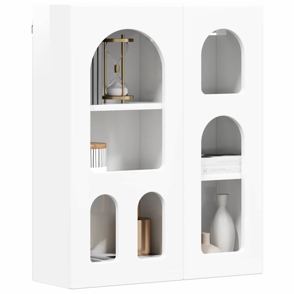 vidaXL Hanging Cabinet ELST High Gloss White 59 x 20 x 71.5 cm 3