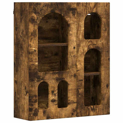 vidaXL Hanging Cabinet with Shelf ELST Smoked Oak 59 x 20 x 71.5 cm 2