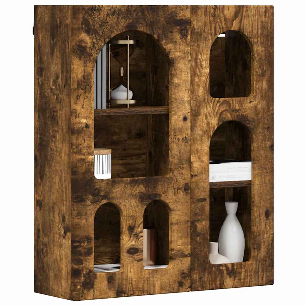 Hanging Cabinet with Shelf ELST 59 x 20 x 71.5 cm Smoked oak
