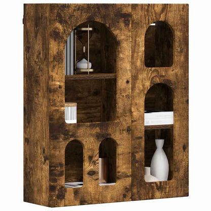 Hanging Cabinet with Shelf ELST 59 x 20 x 71.5 cm Smoked oak