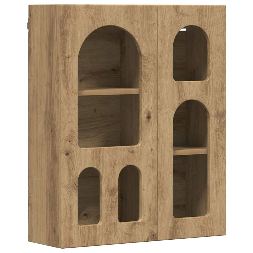 Hanging Cabinet with Shelf ELST 59 x 20 x 71.5 cm Artisan oak