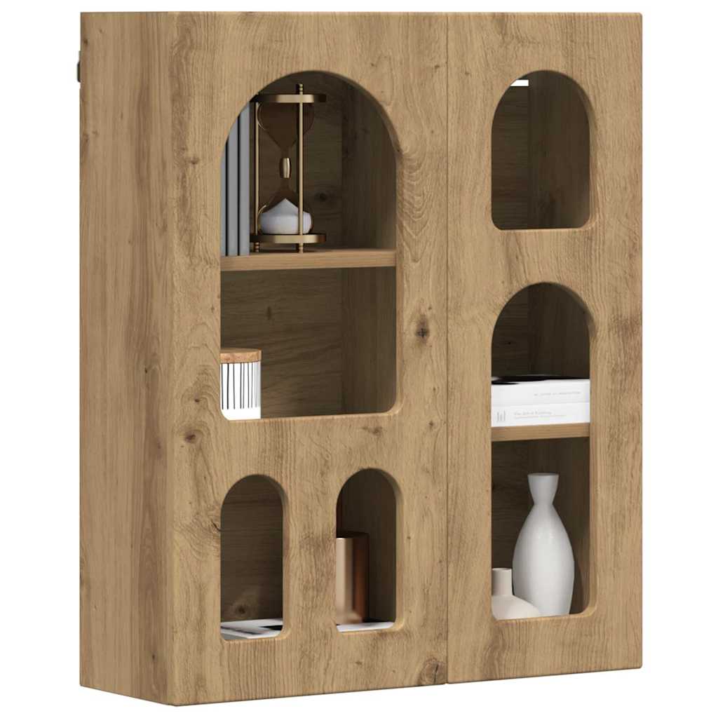 Hanging Cabinet with Shelf ELST 59 x 20 x 71.5 cm Artisan oak