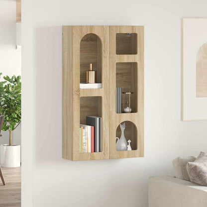 vidaXL Hanging Cabinet with Shelf ELST Sonoma Oak 59 x 20 x 100 cm 4