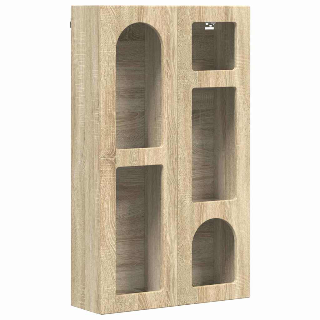 vidaXL Hanging Cabinet with Shelf ELST Sonoma Oak 59 x 20 x 100 cm 2