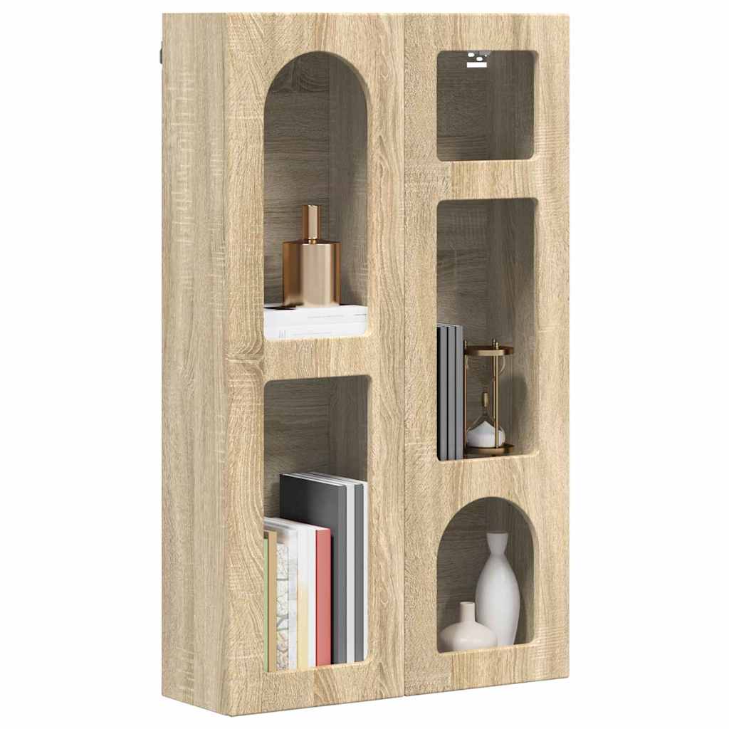 vidaXL Hanging Cabinet with Shelf ELST Sonoma Oak 59 x 20 x 100 cm 3