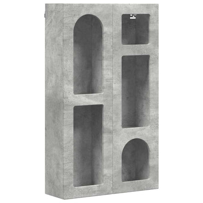 vidaXL Hanging Cabinet with Shelf ELST Concrete Grey 59 x 20 x 100 cm 2