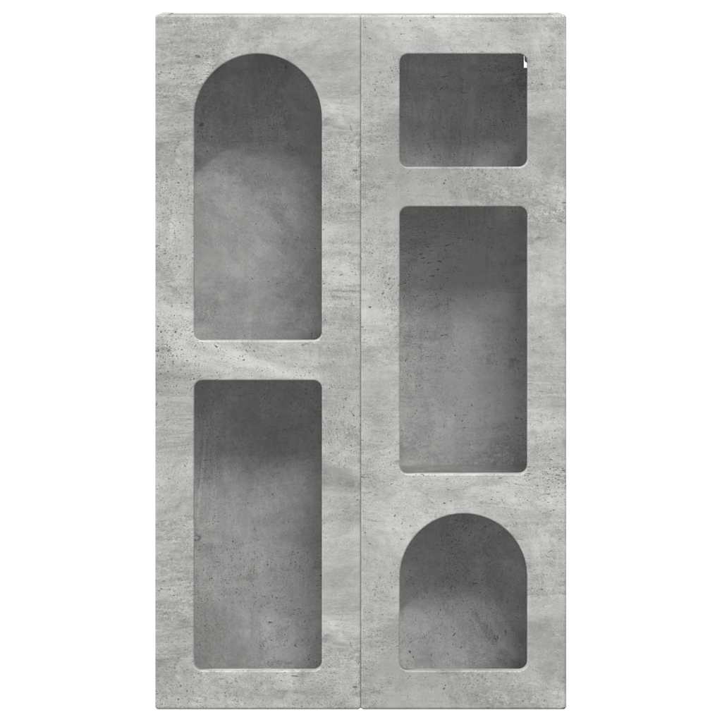 vidaXL Hanging Cabinet with Shelf ELST Concrete Grey 59 x 20 x 100 cm 5