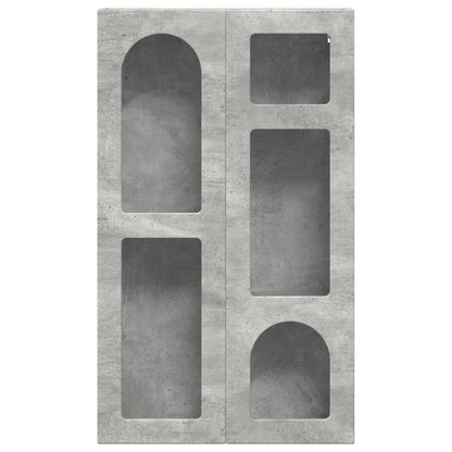 vidaXL Hanging Cabinet with Shelf ELST Concrete Grey 59 x 20 x 100 cm 5