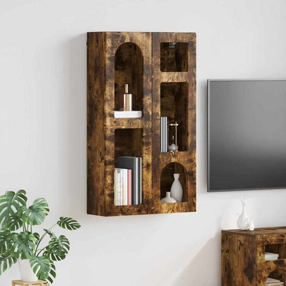 vidaXL Hanging Cabinet with Shelf ELST Smoked Oak 59 x 20 x 100 cm 1