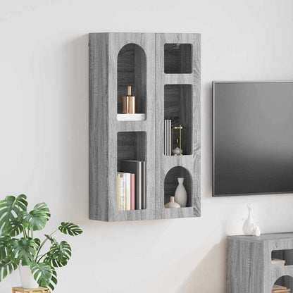vidaXL Hanging Cabinet with Shelf ELST Grey Sonoma 59 x 20 x 100 cm 1