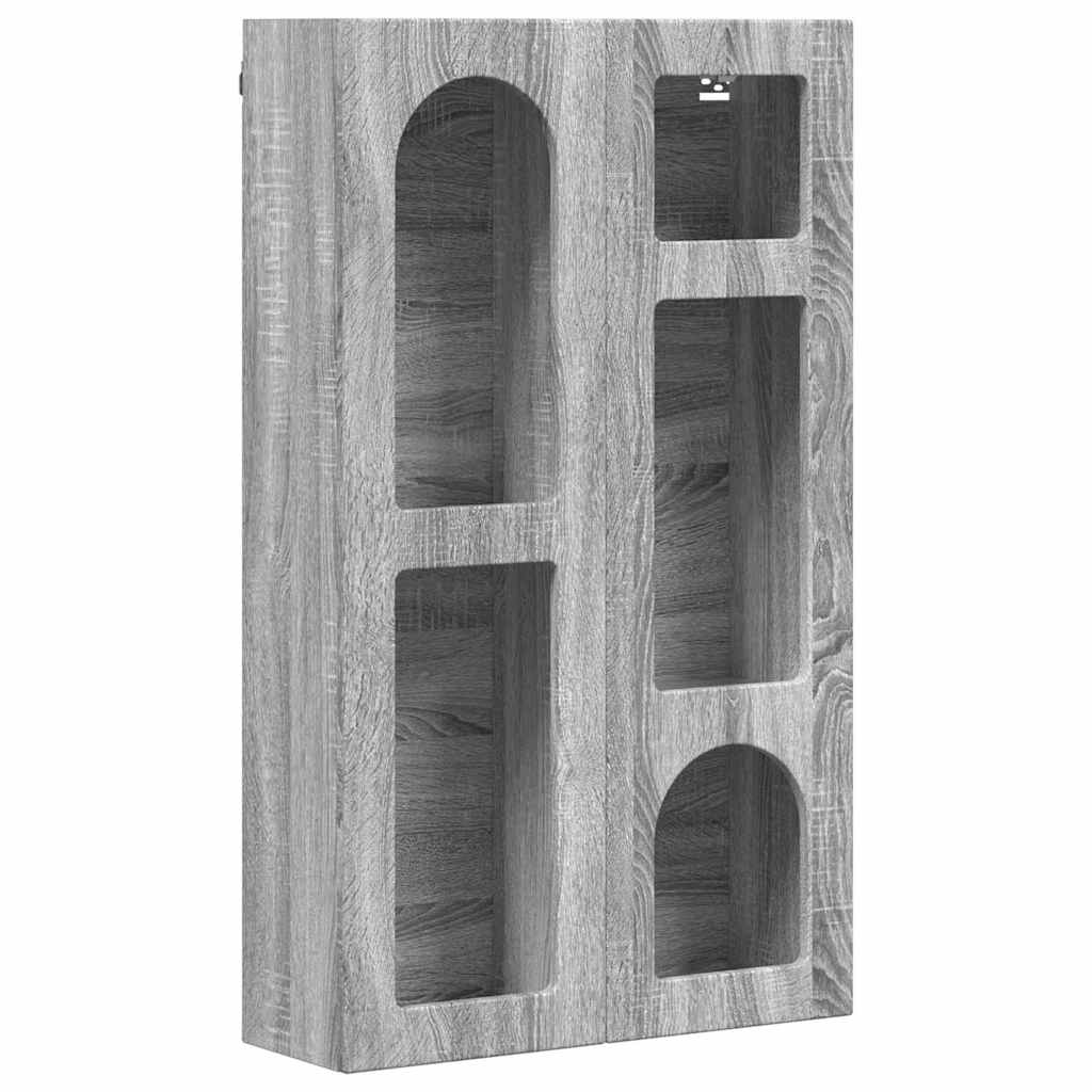 vidaXL Hanging Cabinet with Shelf ELST Grey Sonoma 59 x 20 x 100 cm 2