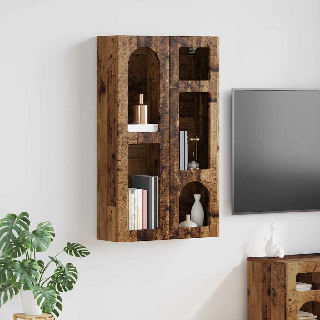 vidaXL Hanging Cabinet ELST Old Wood 59 x 20 x 100 cm Engineered Wood 1