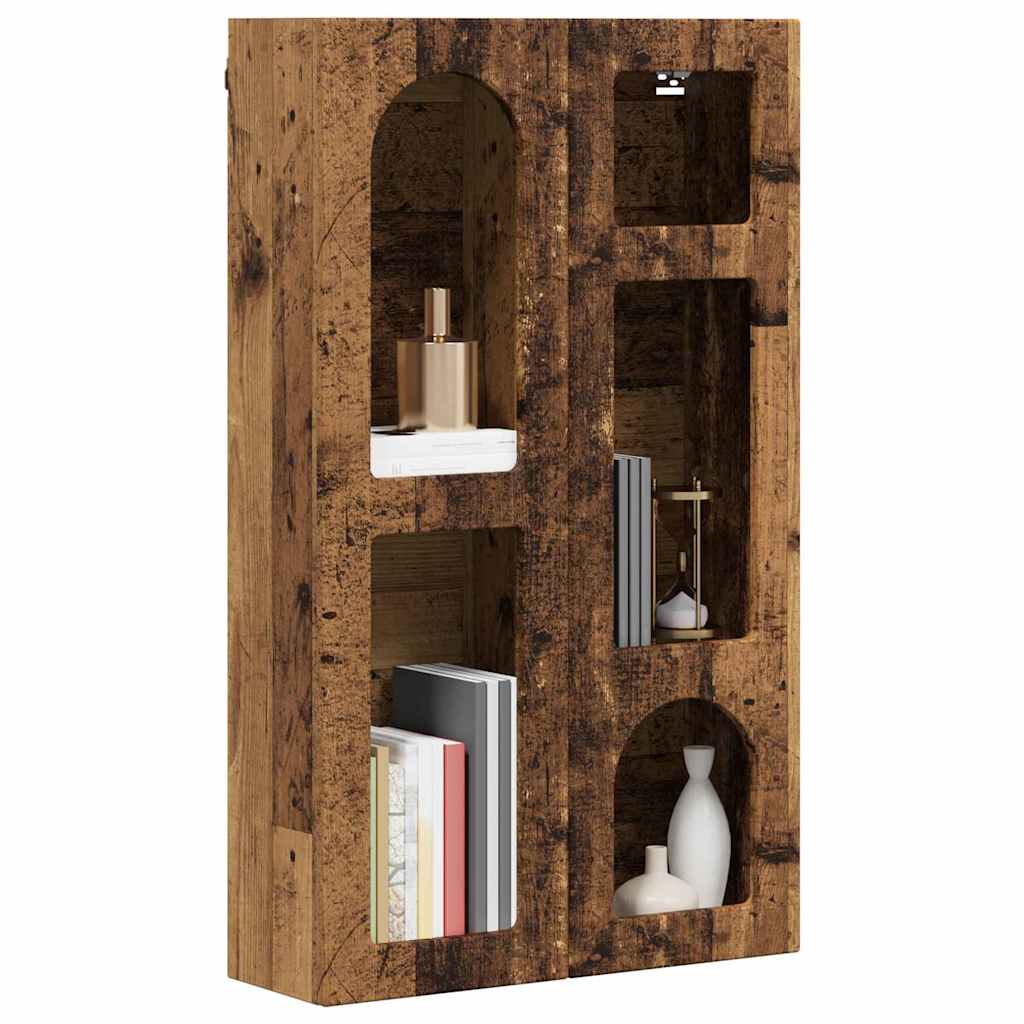 Hanging Cabinet with Shelf ELST 59 x 20 x 100 cm Old wood
