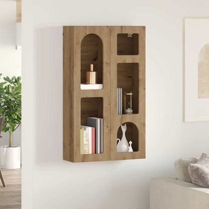 vidaXL Hanging Cabinet with Shelf ELST Artisan Oak 59 x 20 x 100 cm 4