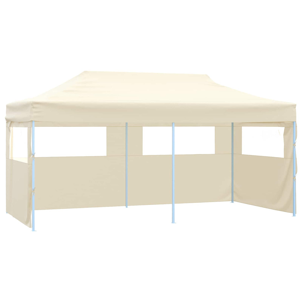Party Tent 292 x 580 x 315 cm Oxford Fabric Yes with 4 Sidewalls Cream