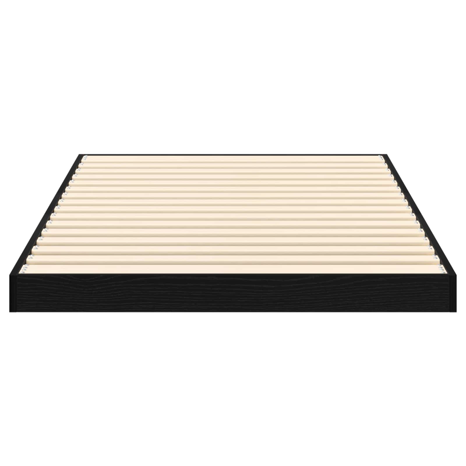 vidaXL Floor Bed Frame Black Oak 75 x 190 cm Engineered Wood 6