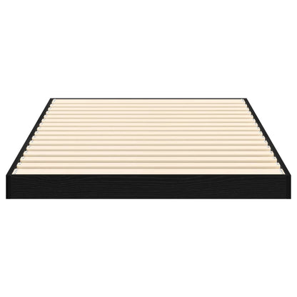 vidaXL Floor Bed Frame Black Oak 75 x 190 cm Engineered Wood 6