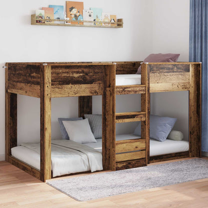 vidaXL Floor Bed Frame Old Wood 75 x 190 cm Engineered Wood 4