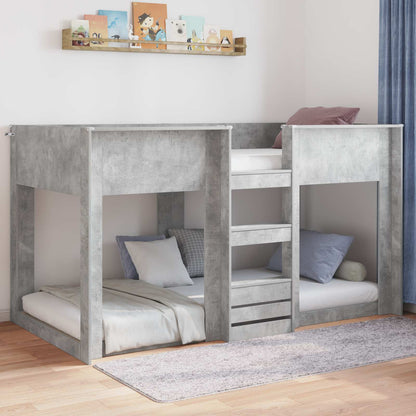 vidaXL Floor Bed Frame Concrete Grey 80 x 200 cm Engineered Wood 4