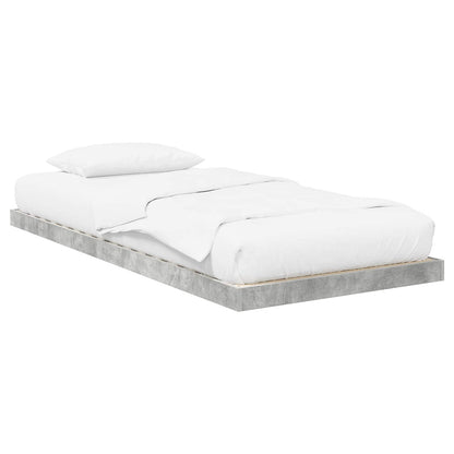 vidaXL Floor Bed Frame Concrete Grey 80 x 200 cm Engineered Wood 2