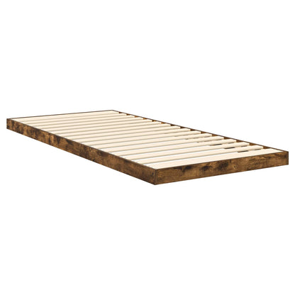 vidaXL Floor Bed Frame Smoked Oak 80 x 200 cm Engineered Wood 5