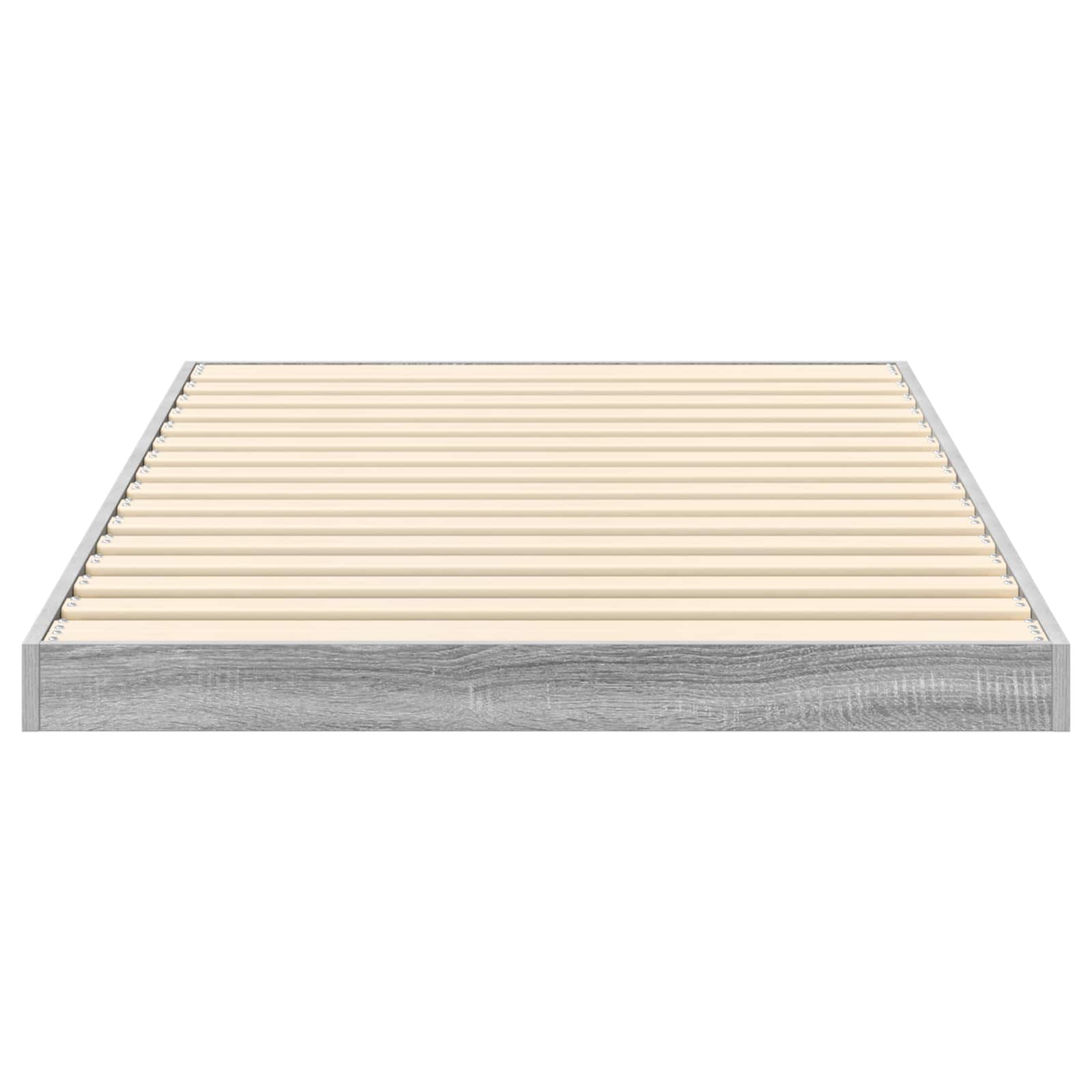 vidaXL Floor Bed Frame Grey Sonoma 80 x 200 cm Engineered Wood 6