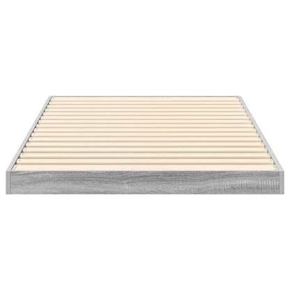 vidaXL Floor Bed Frame Grey Sonoma 90 x 200 cm Engineered Wood 6
