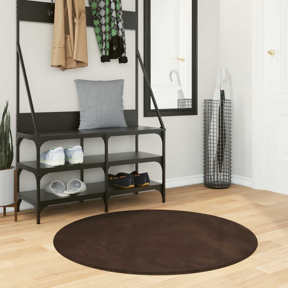 vidaXL Medium Pile Soft and Washable Rug HUARTE Brown