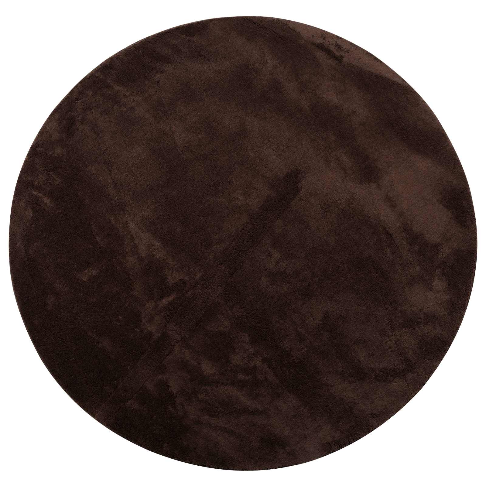 vidaXL Medium Pile Soft and Washable Rug HUARTE Brown Ø 120 CM 2