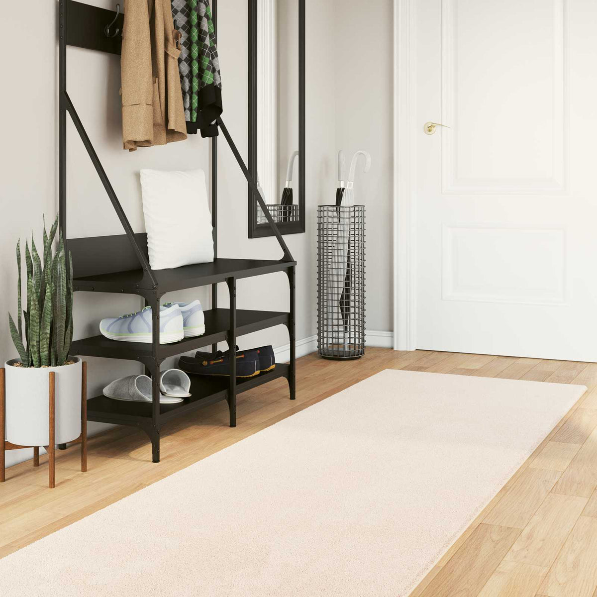 vidaXL Rug HUARTE Short Pile Soft and Washable Beige